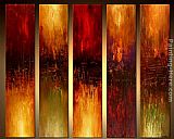 Abstract Canvas Paintings - 5 panel